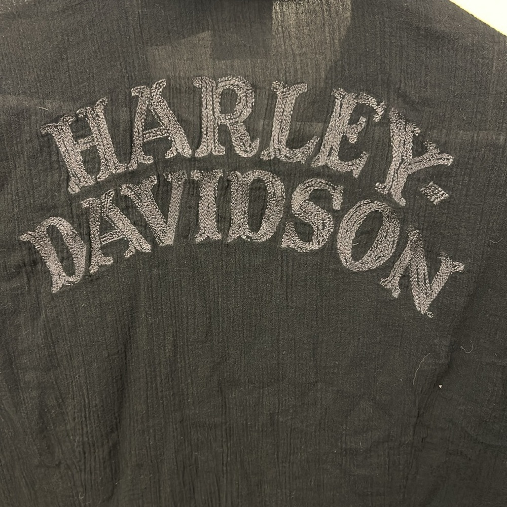 Harley Davidson Women’s Button Up Shirt Black Size XL - Picture 5 of 5